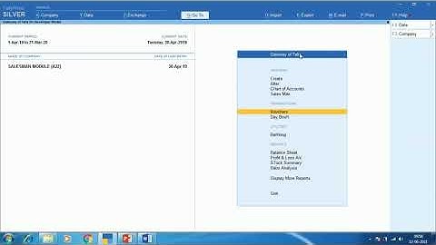 SalesMan Module TDL / Addon / Module In Tally Prime