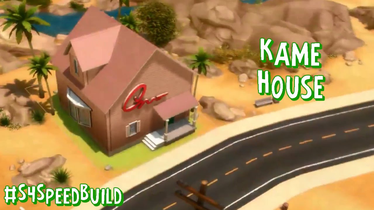 The Sims 4 Speed Build Kame House Exterior Dragon Ball Youtube - kame house roblox