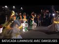 tambours musiciens danseuses en  lumineux aux couleurs tropicales batucada lumineuse WIM PERCUSSION