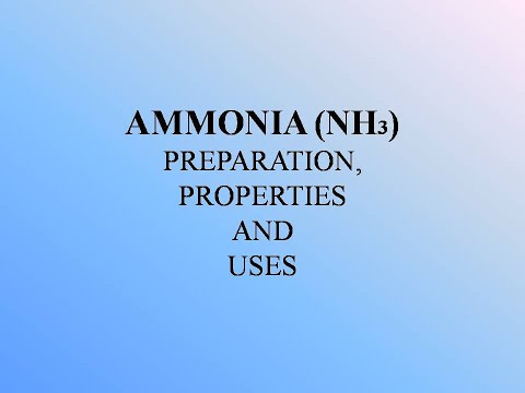 Lecture 7: Ammonia ~ Preparation, Properties And Uses