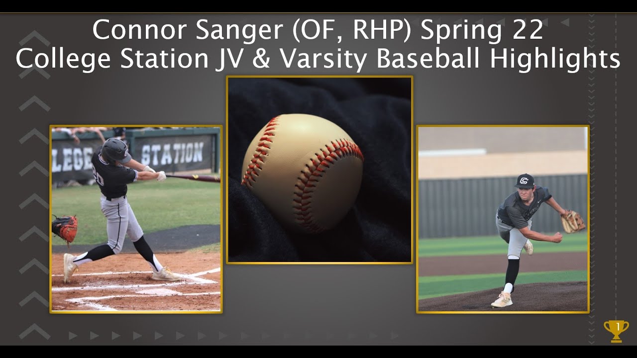Connor Sanger (Class of 2024) CSHS JV & Varsity Spring 2022 Baseball