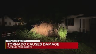 Tornado causes damage in Tupelo