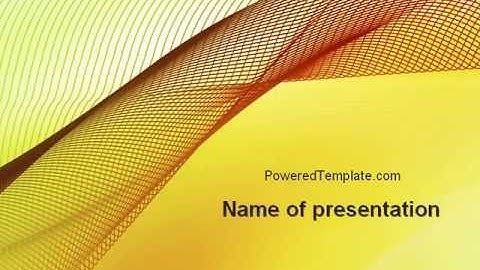 Abstract Yellow Net PowerPoint Template by PoweredTemplate.com