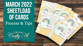 Six Quick & Easy Rainbow Cards | March 2022 SheetLoad of Cards | Process & Tips #SLCTMar2022