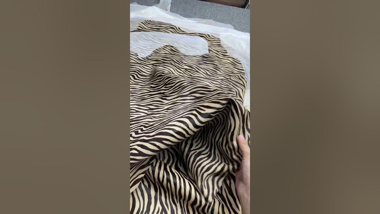 Zebra print of cow hair cowhide leather handmadeleather YouTube