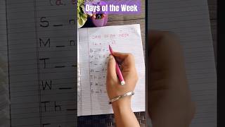 Days of the Week (worksheet) 🌈 #weeks_name #education #trending #shorts #youtubeshorts #explore