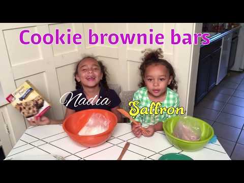 Cookie brownie bars Nadia and Saffron