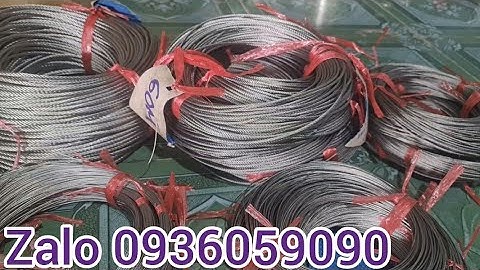 Dây cáp inox 304 bẫy thú. Dây cáp inox làm chài điện bắt cá. Cáp inox chích cá. cáp bẫy heo rừng.