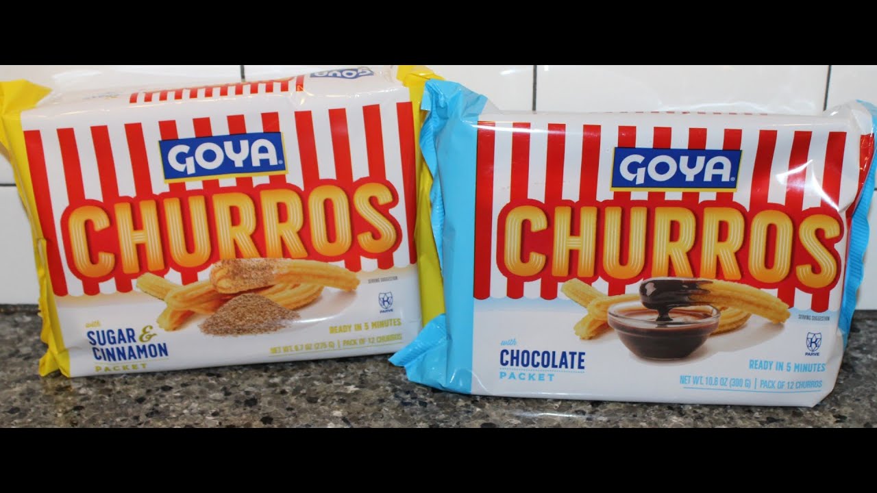 GOYA Churros with Sugar and Cinnamon and with Chocolate Review YouTube