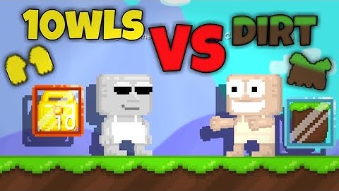 10WLS VS DIRT SET CHALLENGE | Growtopia