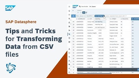 Tips and Tricks for Transforming Data from CSV Files: SAP Datasphere