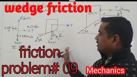 Problem on wedge friction|| friction 12|| Engineering Mechanics|| Sumit Dwivedi||