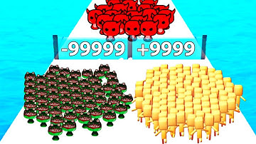 Count Masters vs Animal Run Cute & Scary Mix - Gameplay Walkthrough Android iOS (LevelUp, Run Game) 