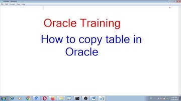Copy table in oracle