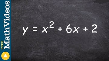 Learn how to rewrite an equation from standard to vertex form so we can graph, y=x^2+6x+2