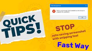 How to stop auto saving screenshot with snipping tool in windows 11