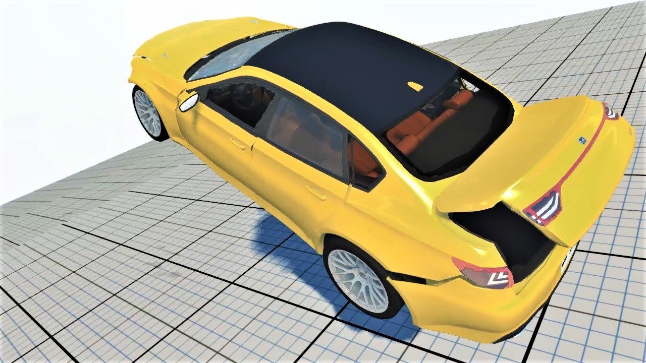 ⁣КРУТОЙ СПУСК! Лупим тачки под крутую музыку! BeamNG.drive - краш тесты машин!