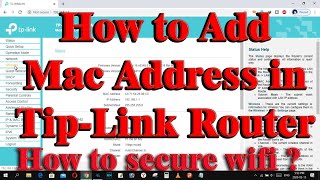 How To Add Mac Address in Tip-Link Router || Secure Wifi ? Configure MAC Filtering On TP-Link Router