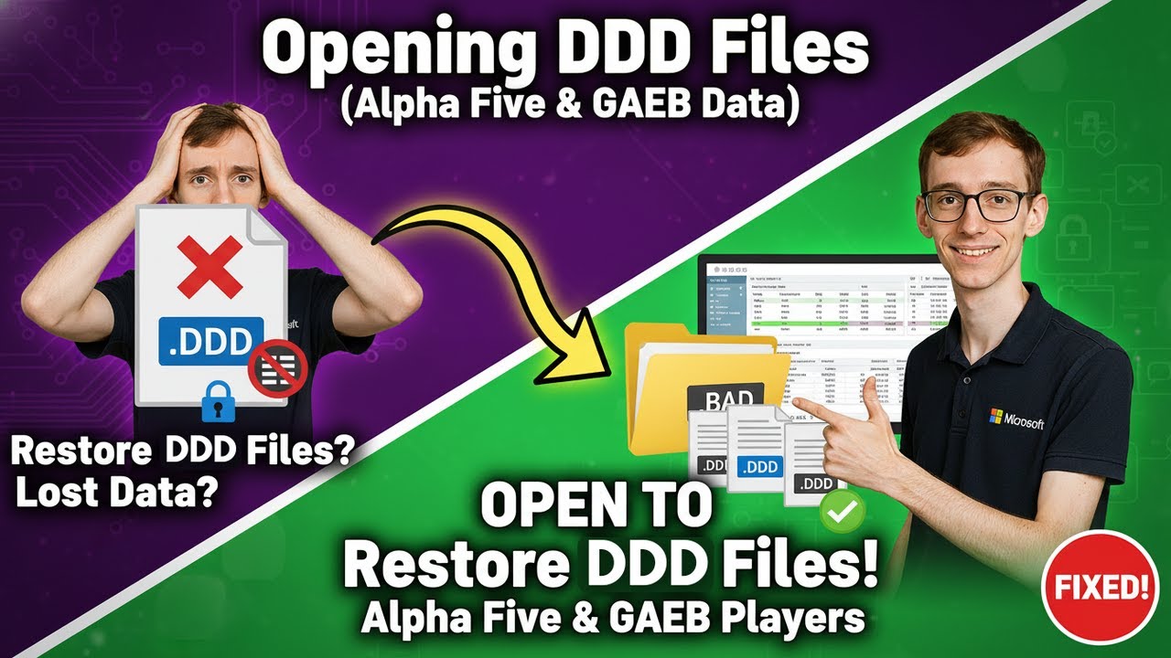 Opening DDD Files: Alpha Five & GAEB