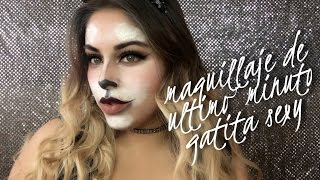 Maquillaje de último minuto Gatita sexy | Halloween 2016 | súper fácil