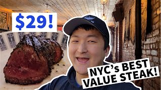 Is NYC's CHEAPEST STEAK its Best Steak? St. Anselm's $29 Butcher Steak