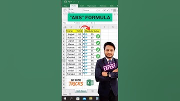 ✔ ABS Formula in MS Excel 😍! #excel #exceltips #exceltricks #abs #excelformula #viralshorts #shorts