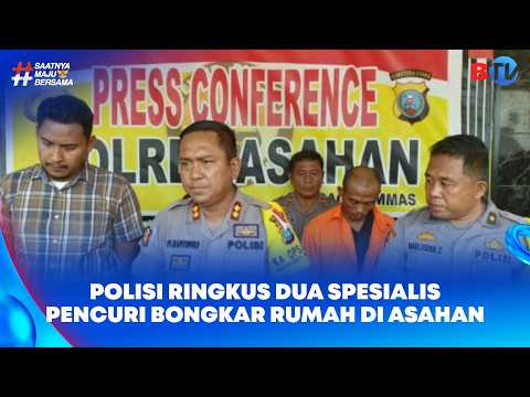 Polisi Ringkus Dua Spesialis Pencuri Bongkar Rumah di Asahan