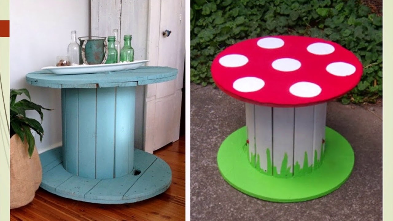 LAS MEJORES IDEAS REUTILIZAR O RECICLAR CARRETES DE CABLE parte - YouTube