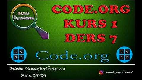 (Code.Org) Kurs: 1 Ders: 7 Arı: Sıralama