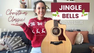 Jingle Bells Beginner Guitar Lesson (ONLY THREE CHORDS!) #jinglebells #guitarlesson #christmas