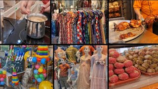 جولة في الاسواق الشعبية في بغداد الجديدة التسوق عشق النساء ملابس وحلويات الدرويش معجنات ابو توني 
