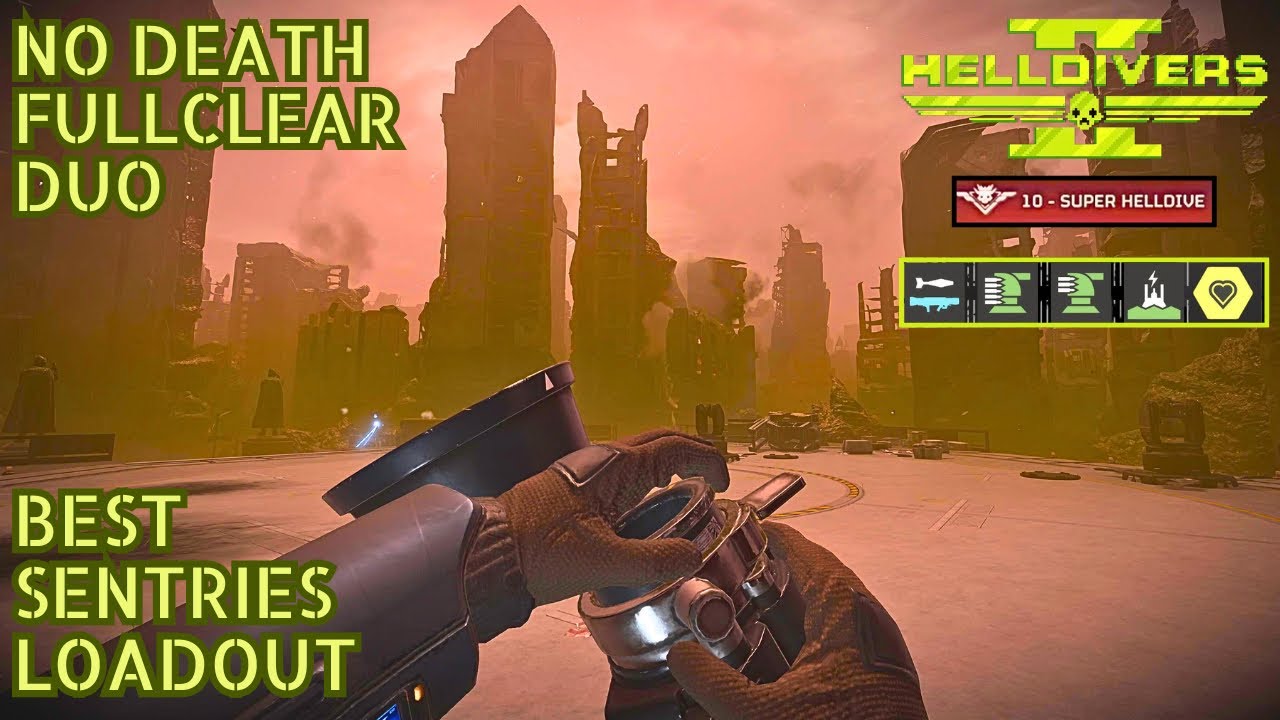 MOST OP MEGA CITY SENTRY BUILD | HELLDIVERS 2 No Death Full Clear Duo vs Terminids on Super Helldive