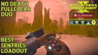 MOST OP MEGA CITY SENTRY BUILD | HELLDIVERS 2 No Death Full Clear Duo vs Terminids on Super Helldive