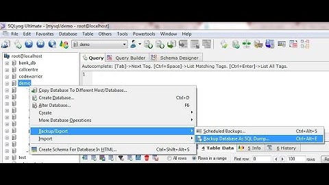 How to backup and restore mysql database using  SQLyog / SQL Enterprise