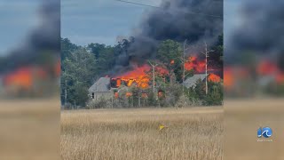 House engulfed in flames in Bloxom takes over 3 hours to extinguish