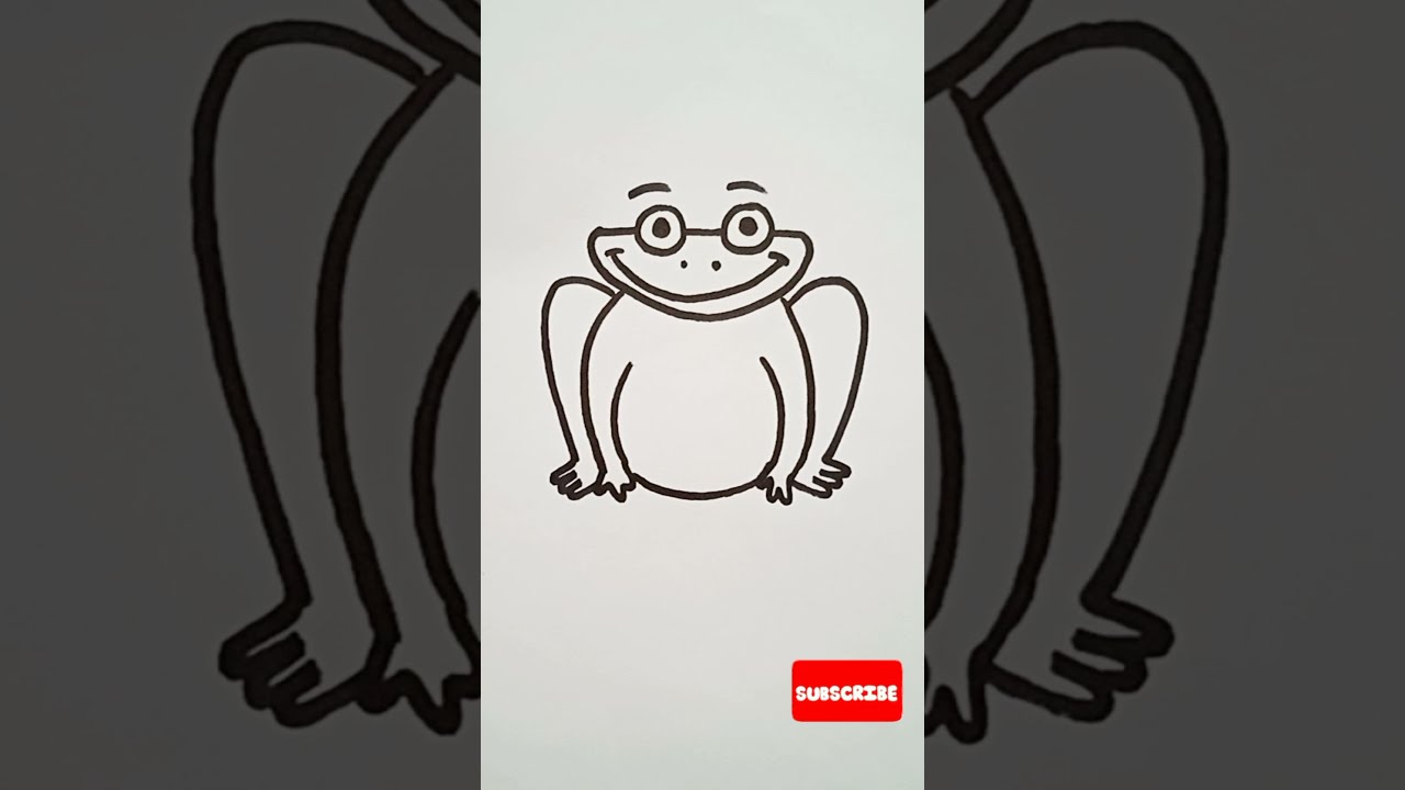 How to Draw a Frog - Very Easy Frog Drawing - 