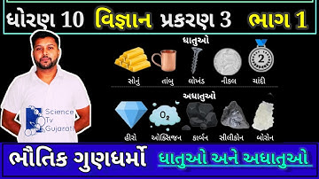 Std 10 science ch 3 | ધાતુઓ અને અધાતુઓ | ભૌતિક ગુણધર્મો | CLASS 10 SCIENCE CH 3