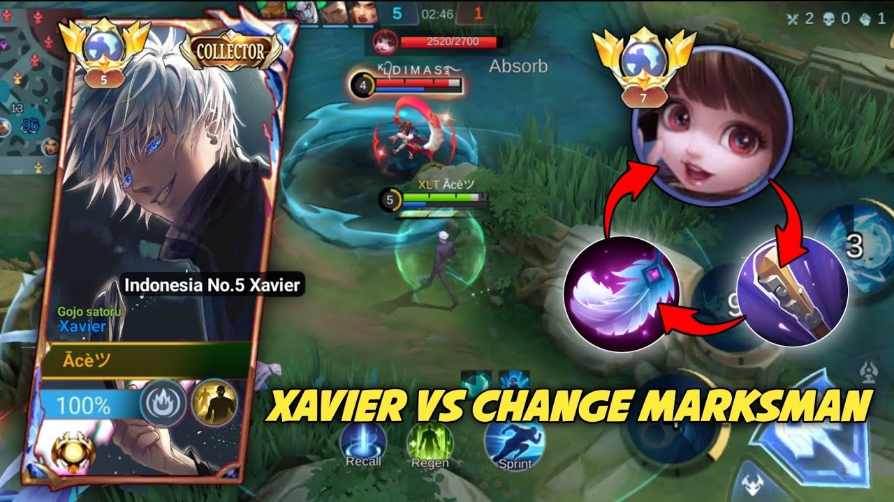 XAVIER VS META CHANGE MM, COUNTER CHANGE MM PAKAI XAVIER | TOP GLOBAL XAVIER MLBB