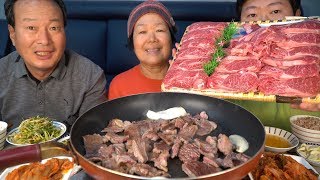 입에서 살살 녹는 한우 꽃등심 먹방~(Hanwoo, Korean beef Rib eye) 요리&먹방!! - Mukbang eating show