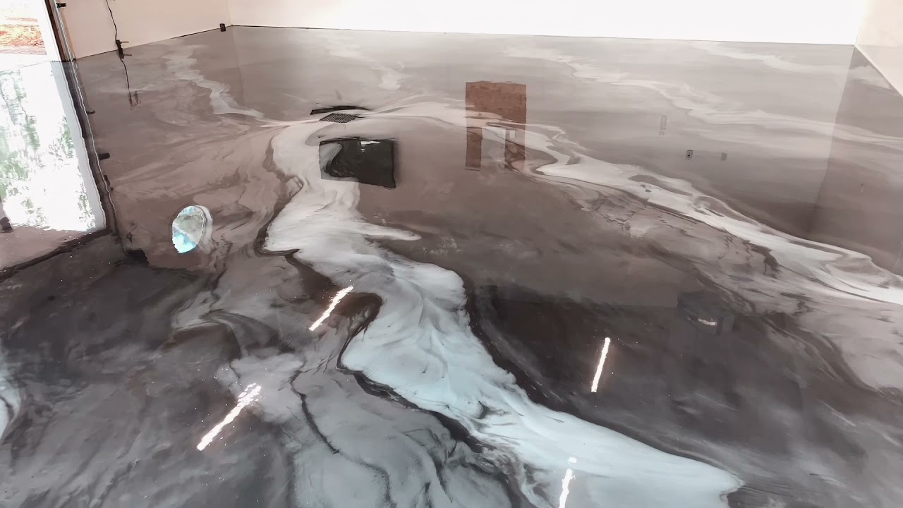 Metallic Epoxy Garage floor Transformation