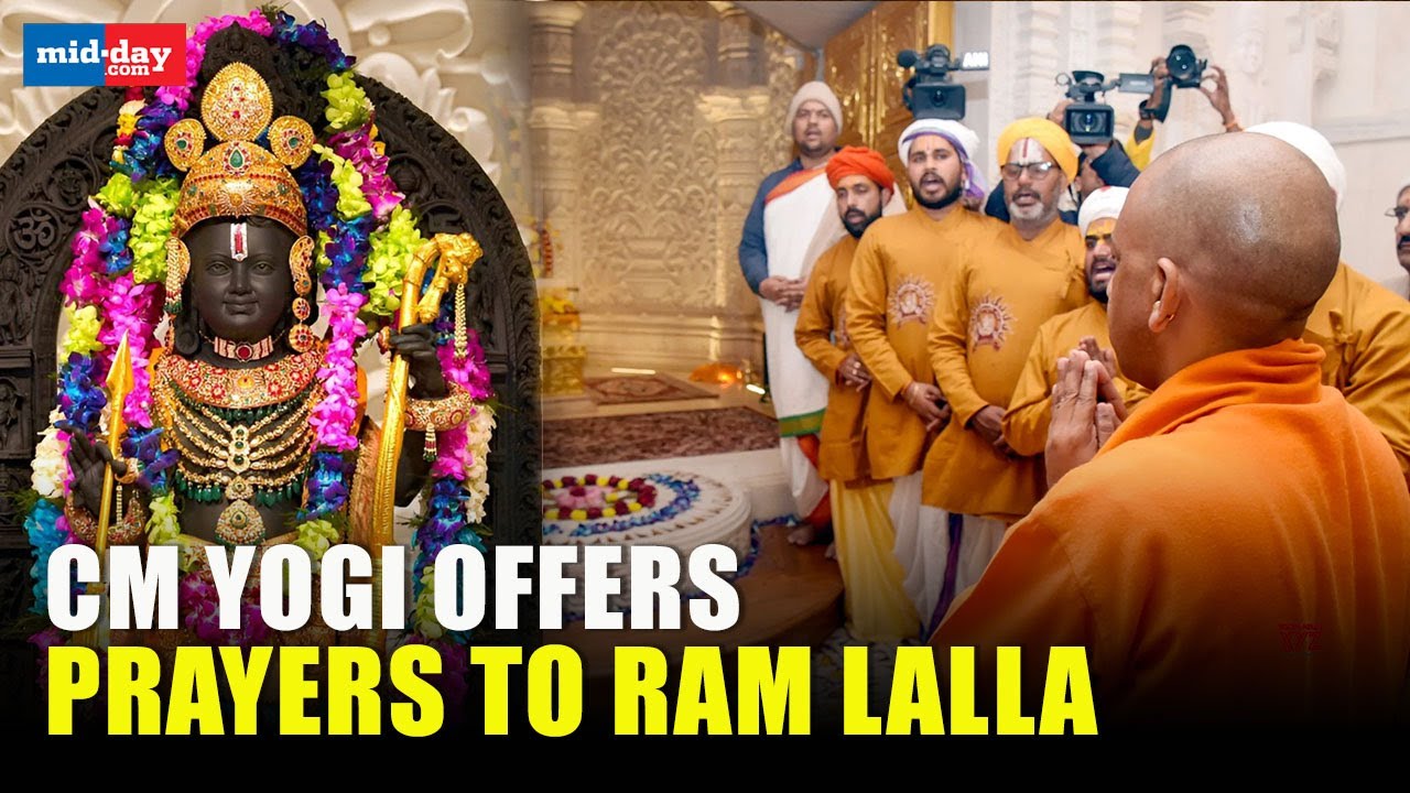 Ram Mandir Anniversary: UP CM Yogi offers prayer to Ram Lalla at Ram Temple
