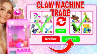 CLAW MACHINE Decides What I TRADE In Adopt Me!  (Roblox)
