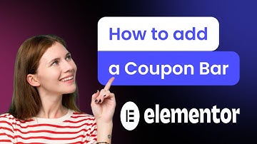 How to add a Coupon Bar to Elementor