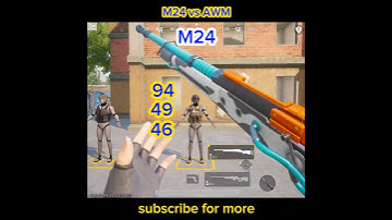 M24 vs AWM 🤫 #shorts #demage #viralshorts #trending #ytshorts #bgmi #pubgmobile #pubg