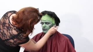 Timelapse Transformation Frankenstein Makeup by Oriental Trading