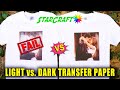 LIGHT VS. DARK TRANSFER PAPER: STARCRAFT (+ WASH TEST!) || Lucykiins