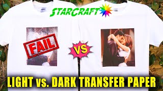 LIGHT VS. DARK TRANSFER PAPER: STARCRAFT (+ WASH TEST