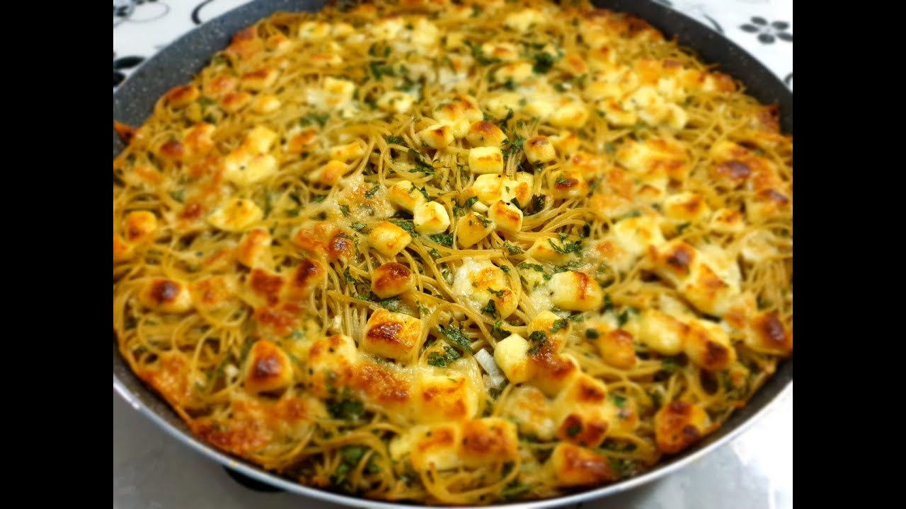 طريقة عمل اطيب معكرونة بالجبنة والبقدونس #pasta