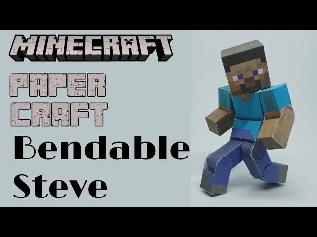 Papercraft Minecraft Mobs Papercraft Steve with Diamond Armor