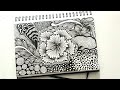 Asmr zentangle art  doodle art  zendoodle  asmr doodle art  zentangle art for beginners